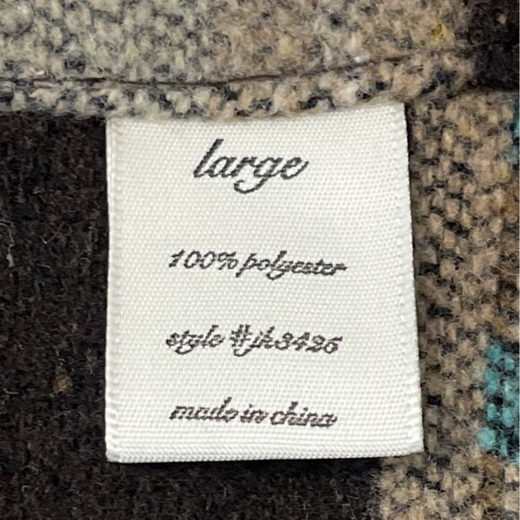 Thread & Supply Womens Multicolor Southwestern Aztec Poncho Shawl One Size - Picture 7 of 7